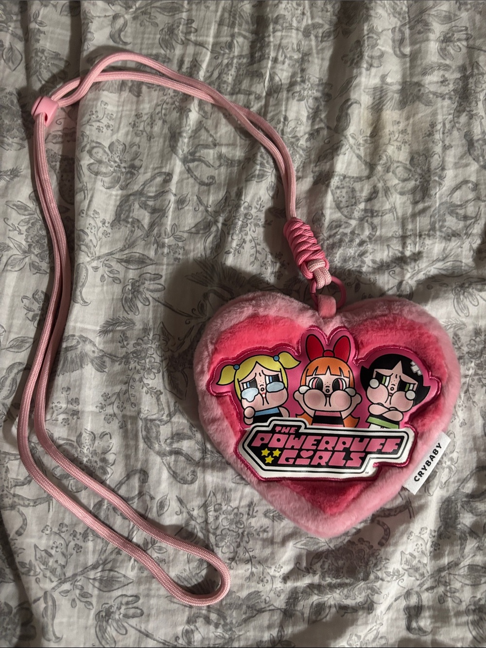 CryBaby Powerpuff Girls Pink Heart Crossbody Bag/Lanyard/Card Holder
